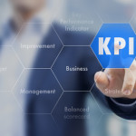 KPI business management with key performance indicator presented by businessman