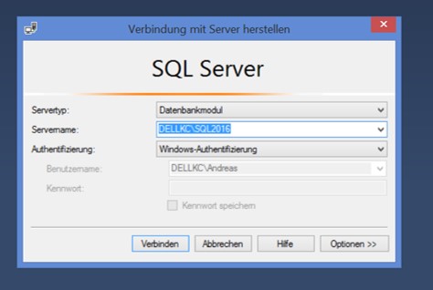 Umsetzung Installation MS SQL-Server 2016